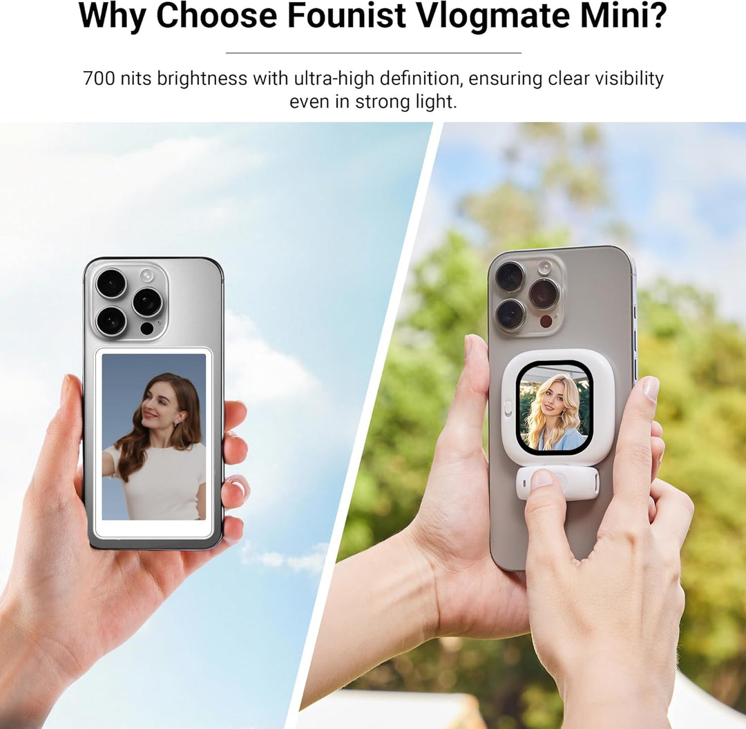 Founist Vlogmate selfie displej pro zadní kameru iPhonu