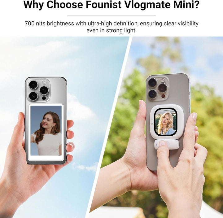 Founist Vlogmate selfie displej pro zadní kameru iPhonu