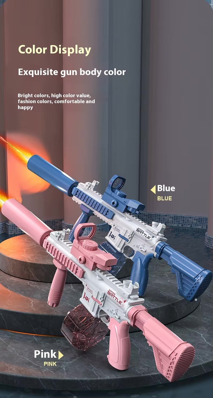 M416 Elektrická vodná pištoľ so svetelným a zvukovým efektom | dostrel až 10 m, 2 zásobníky 