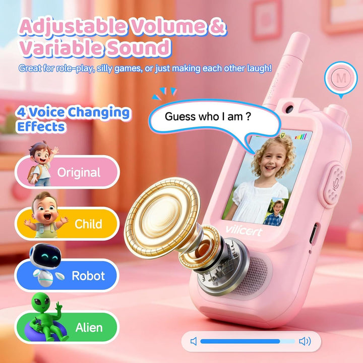 KidTalk Dětské video vysílačky s kamerou, displejem a dobíjecí baterií