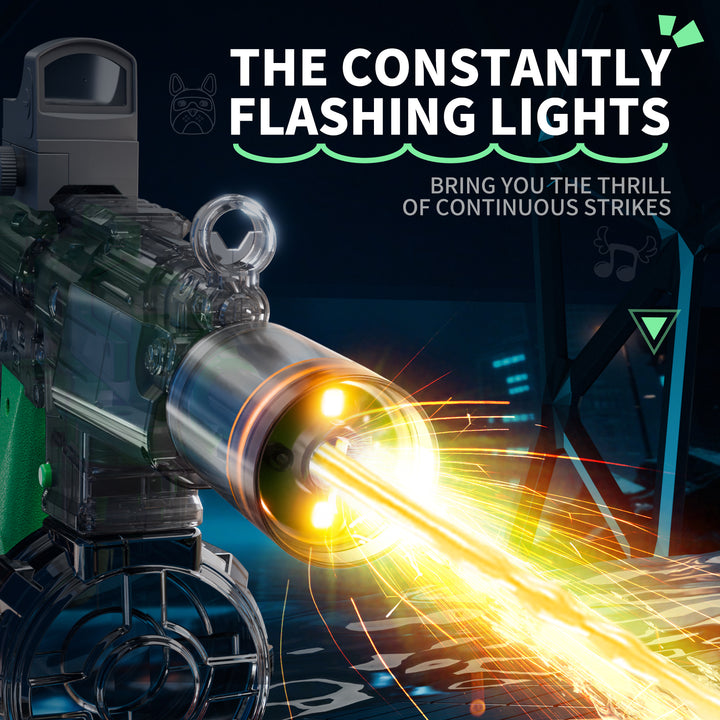 BATTLE Elektrická vodní pistole AK47 – světelné efekty, dostřel 8–10 m, 270 ml zásobník