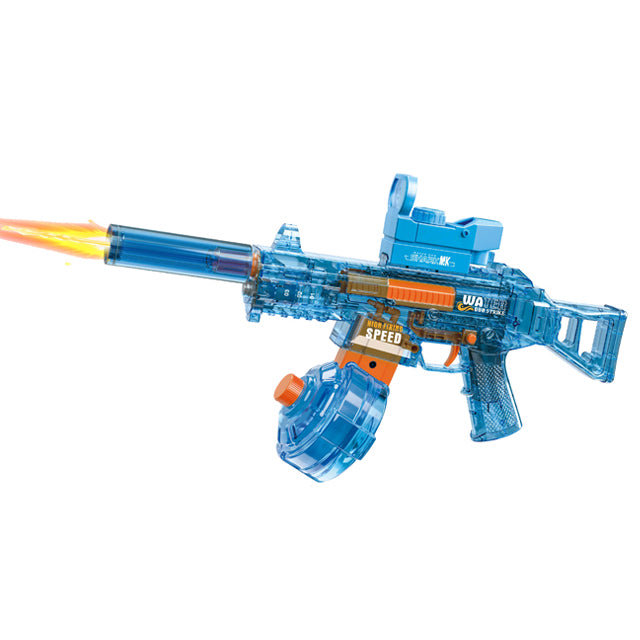 BATTLE Elektrická vodní pistole UMP45 – světelné efekty, dostřel 8–10 m, 350 ml zásobník, 500 mAh baterie