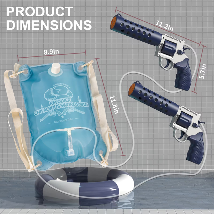 REVOLVER Elektrická vodná pištoľ | 1,2L zásobník, 6–8m dostrel, automatické strieľanie