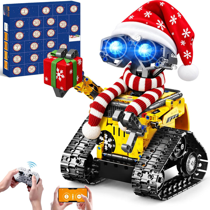 HOGOKIDS Adventní kalendář 2026 – vánoční RC robot, 483 dílků, ovládání ovladačem i aplikací