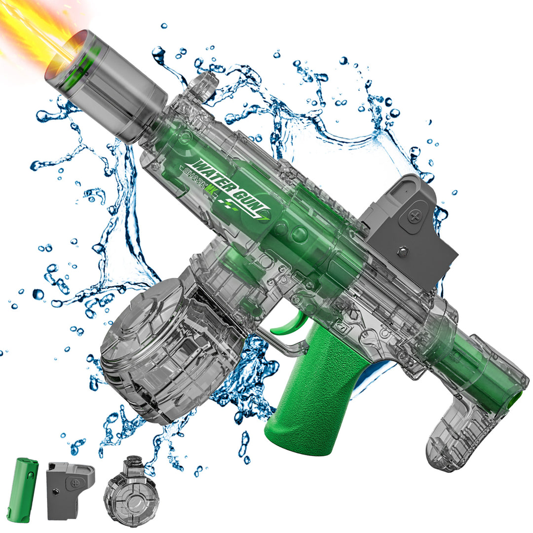 BATTLE Elektrická vodní pistole AK47 – světelné efekty, dostřel 8–10 m, 270 ml zásobník
