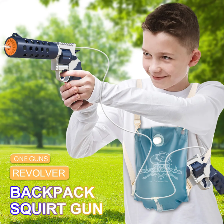REVOLVER Elektrická vodná pištoľ | 1,2L zásobník, 6–8m dostrel, automatické strieľanie