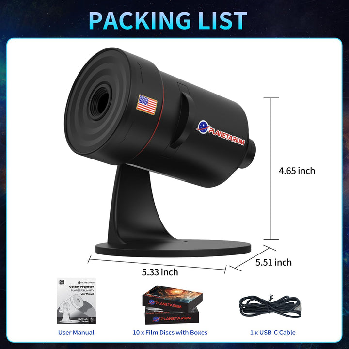 Projektor galaxie s funkciou meteoritu (8. generácia) - 10 kaziet so snímkami v 4K kvalite