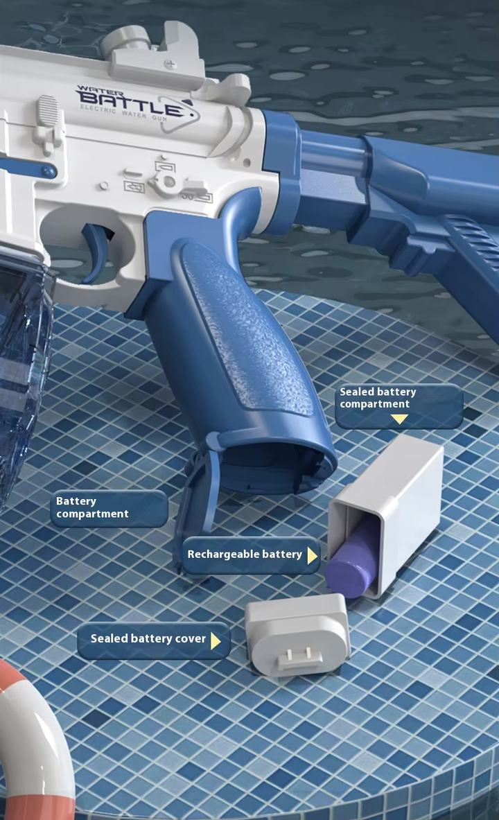 M416 Elektrická vodná pištoľ so svetelným a zvukovým efektom | dostrel až 10 m, 2 zásobníky 