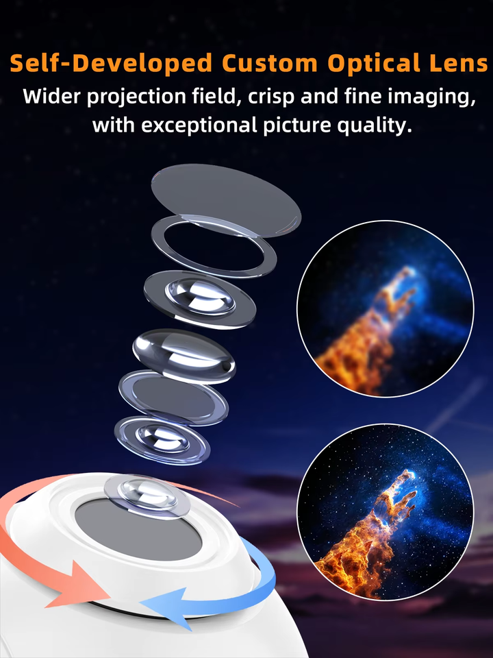 Bolong Dynamický projektor galaxie BL‑VP03 – 100 vestavěných scén, zvuk a dálkové ovládání