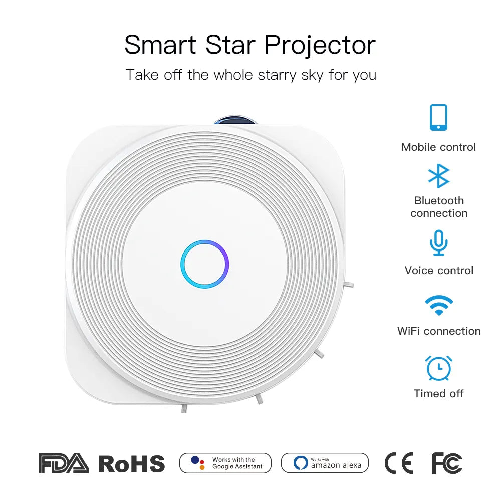 TUYA Projektor nočnej oblohy s mobilnou aplikáciou | Pre deti aj dospelých