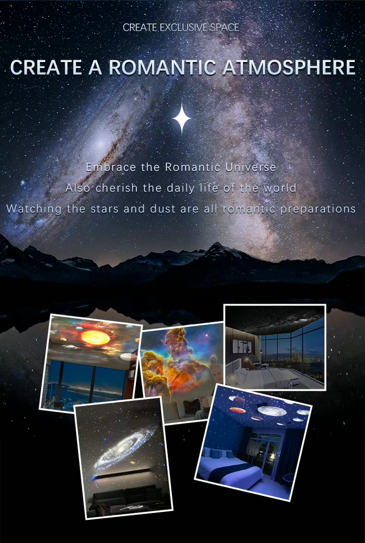 Projektor galaxie v štýle kozmonauta | Domáce planetárium pre deti 