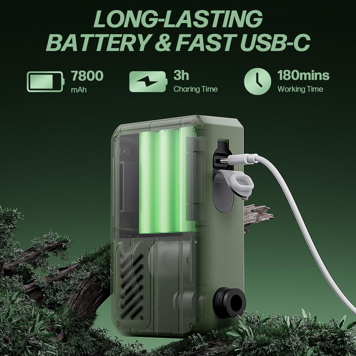 Mytrix Přenosná kempingová sprcha – vysoký tlak vody 10 l/min, 7800 mAh a 4 režimy proudu