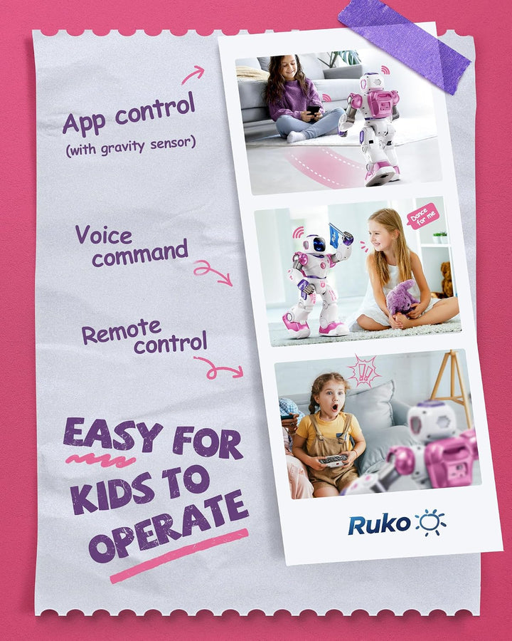 Ruko 1088 Carle – velký programovatelný robot pro děti s aplikací a hlasovým ovládáním