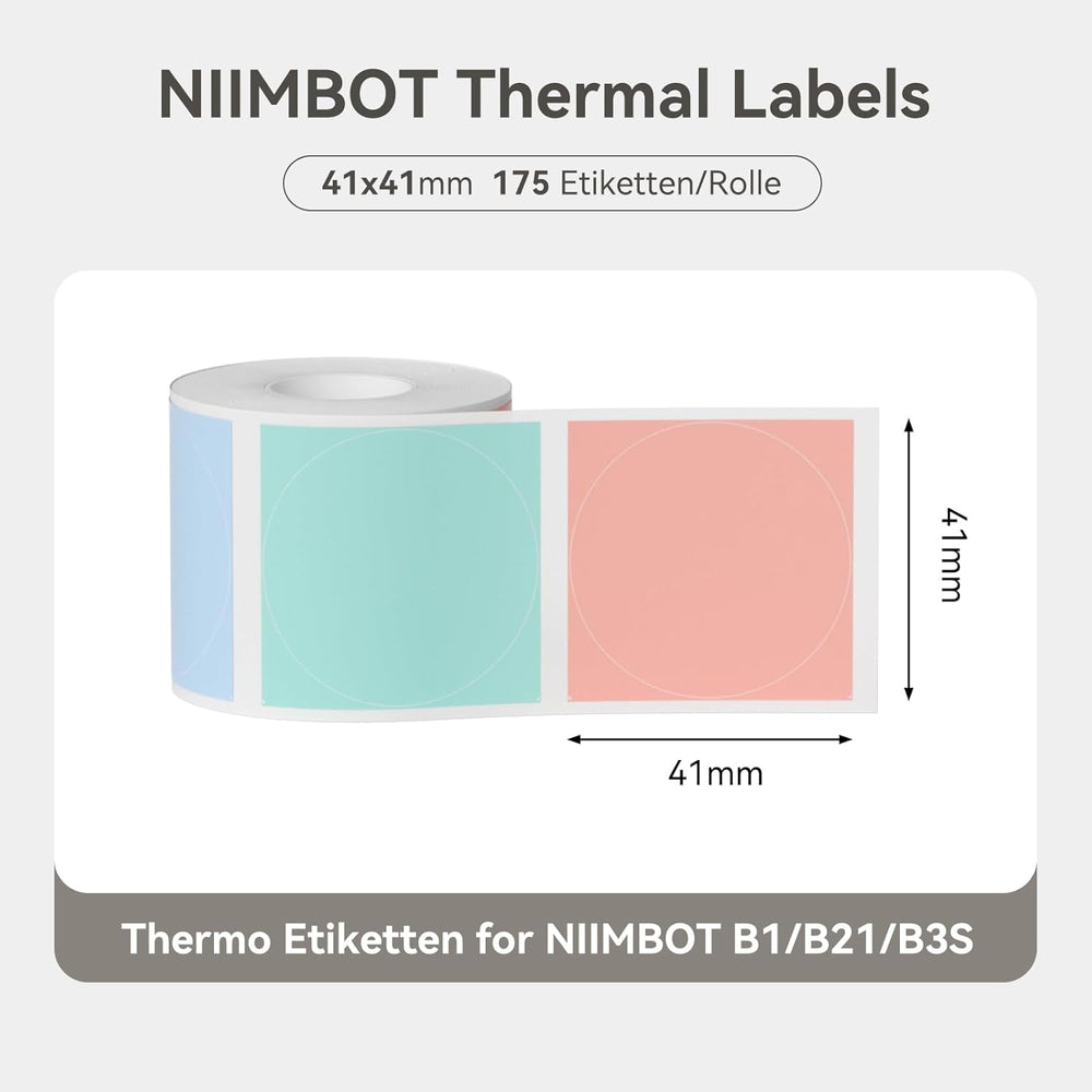 NIIMBOT Samolepicí barevné štítky pro tiskárny B21, B1, B3S, 41x41cm