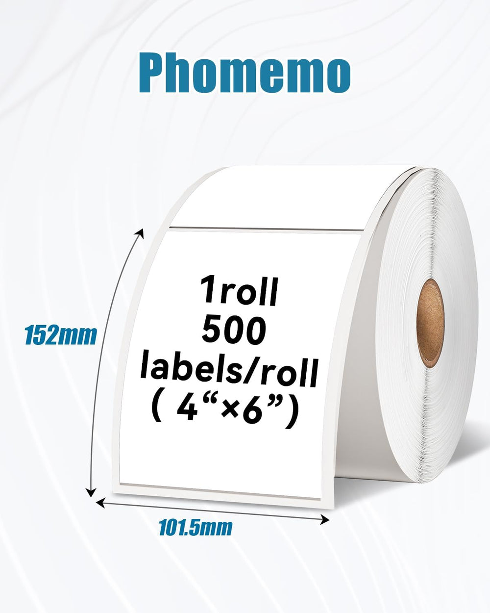 Náhradní štítky do tiskárny Phomemo D520BT 102 x 152 mm (4x6) Rozměry