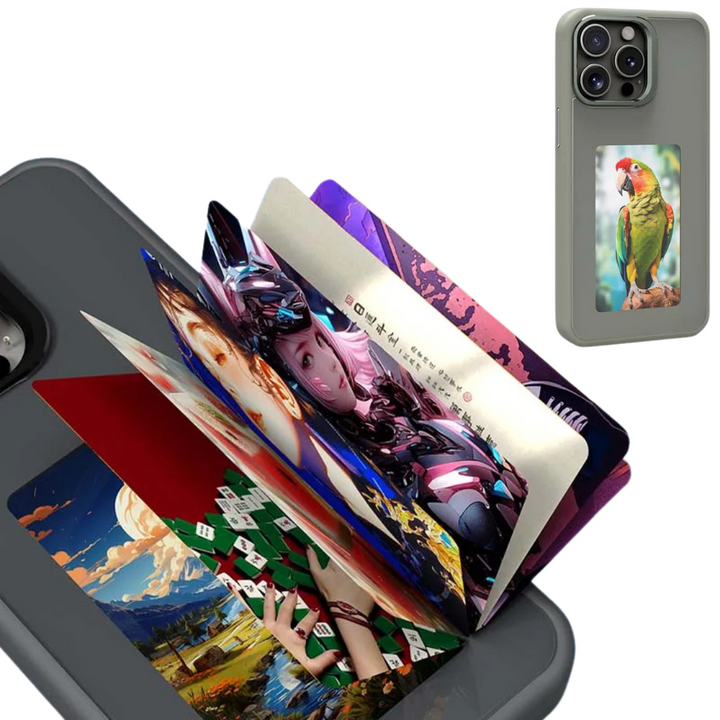 Ochranný kryt na iPhone se čtyřbarevným e-ink displejem | S aplikací pro iOS