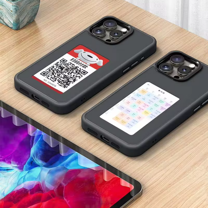 Ochranný kryt na iPhone se čtyřbarevným e-ink displejem | S aplikací pro iOS