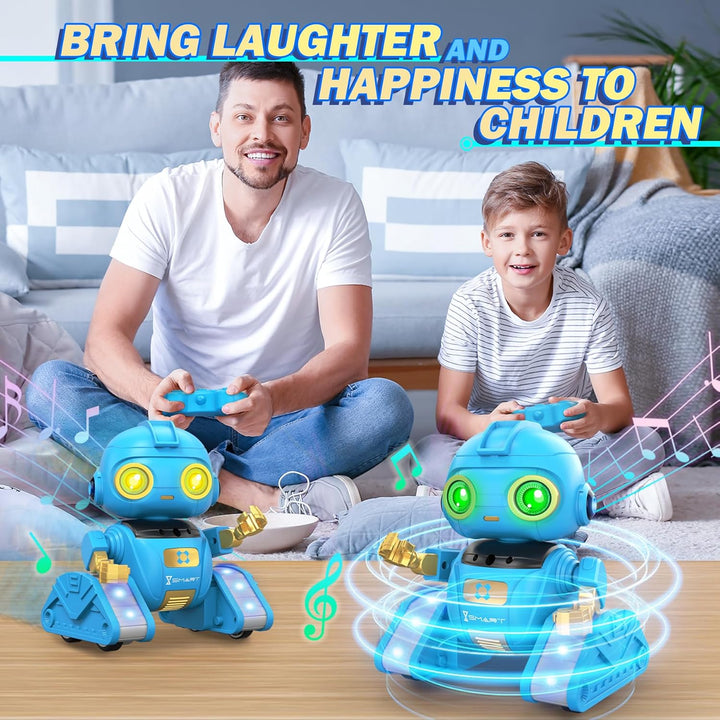 Ophy Robot - interaktivní robotická hračka s projekcí, hudbou a gestickým ovládáním, modrá