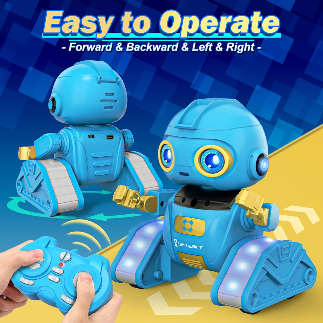 Ophy Robot - interaktivní robotická hračka s projekcí, hudbou a gestickým ovládáním, modrá