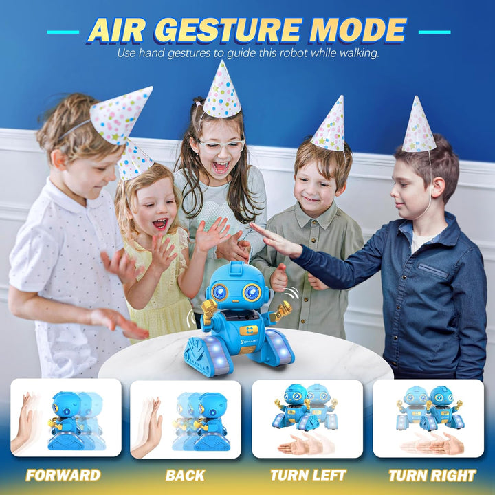 Ophy Robot - interaktivní robotická hračka s projekcí, hudbou a gestickým ovládáním, modrá