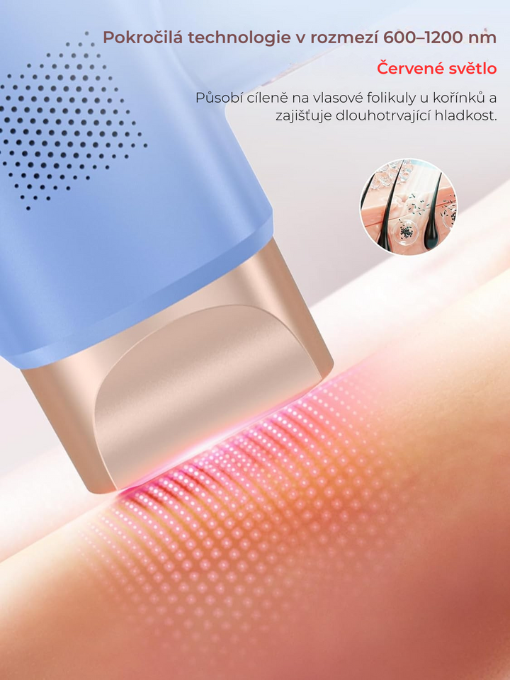 Oupseen IPL Laserový epilátor s chladicím systémem, modrá