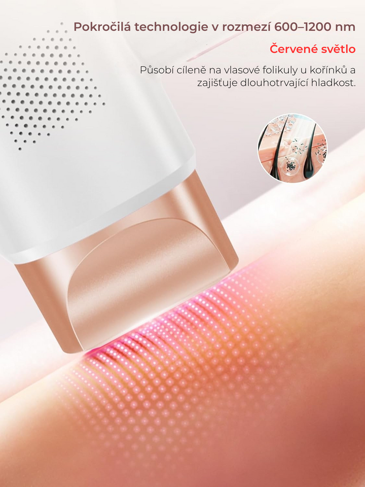 Oupseen IPL Laserový epilátor s chladicím systémem, zlatá
