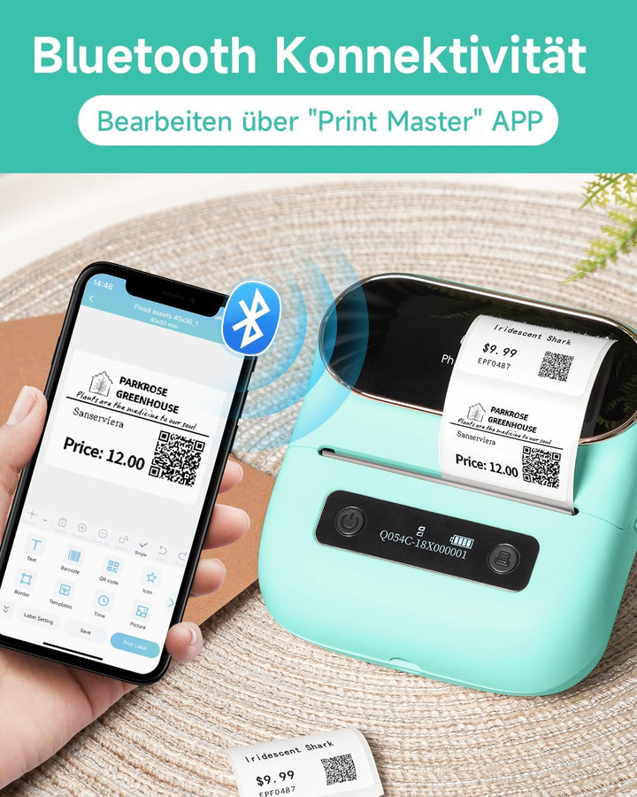 Phomemo M220 Inteligentní Bluetooth tiskárna štítků, zelená