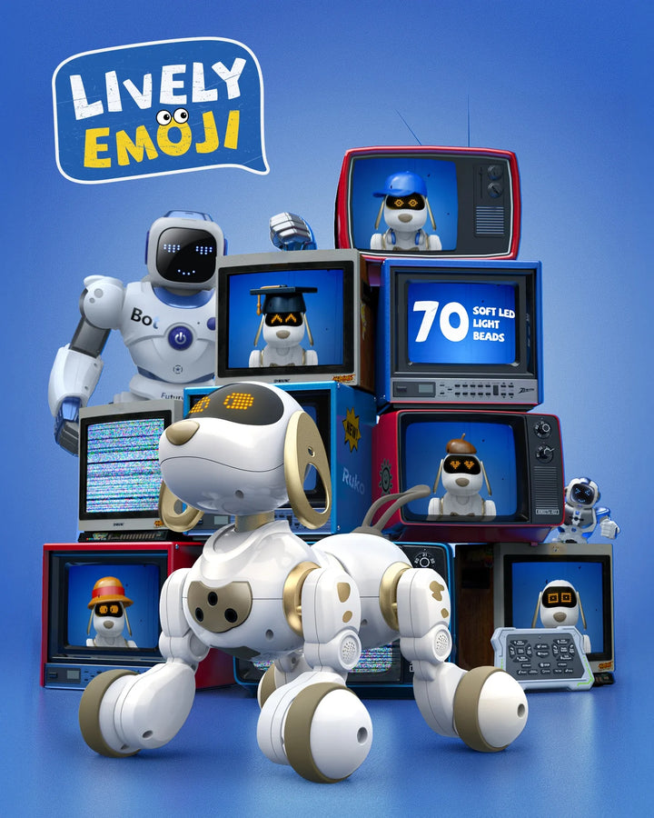 Ruko 18011 Inteligentní robotický pes s LED výrazy a dálkovým ovládáním