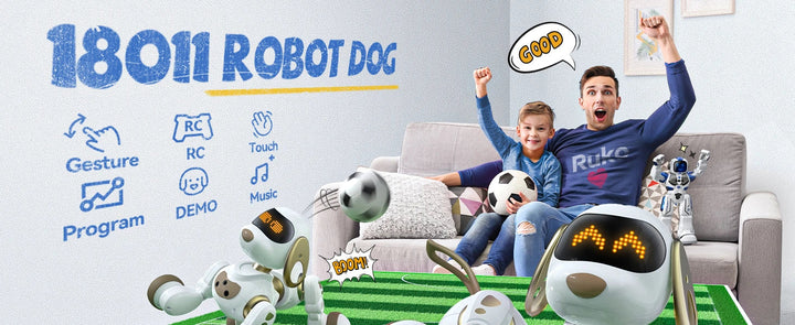 Ruko 18011 Inteligentní robotický pes s LED výrazy a dálkovým ovládáním