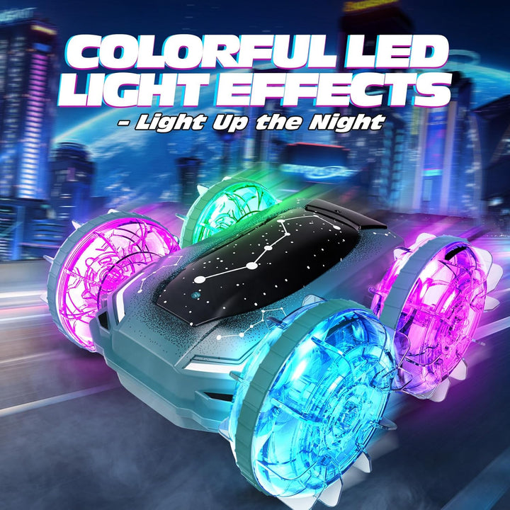 Tecnock Obojživelné RC Auto - 4WD, ovládání gesty, magnetické nabíjení, 60 min jízdy, LED světla, zelená