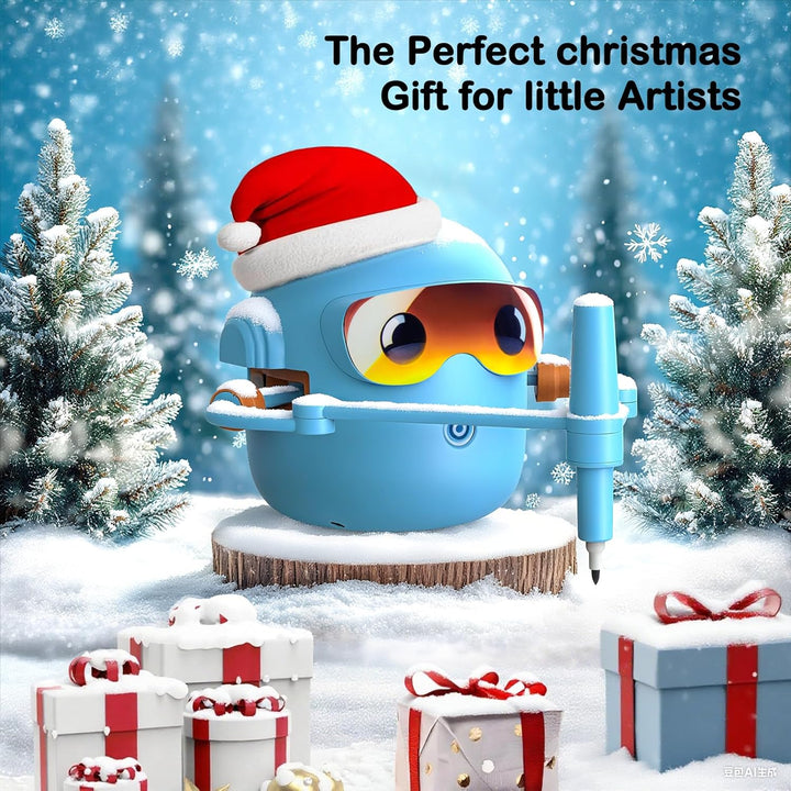 Thinkaroo Kreslící robot pro děti – interaktivní výuková hračka s hudbou a 100 kartami, modrá