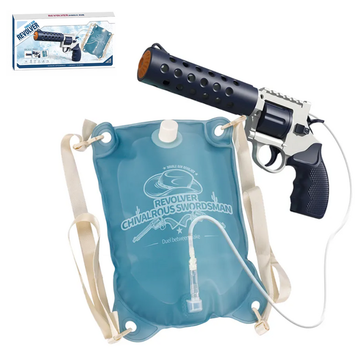 REVOLVER Elektrická vodná pištoľ | 1,2L zásobník, 6–8m dostrel, automatické strieľanie