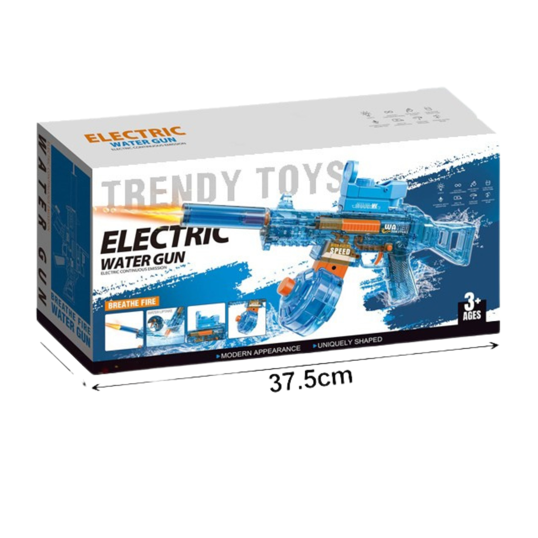 BATTLE Elektrická vodní pistole UMP45 – světelné efekty, dostřel 8–10 m, 350 ml zásobník, 500 mAh baterie