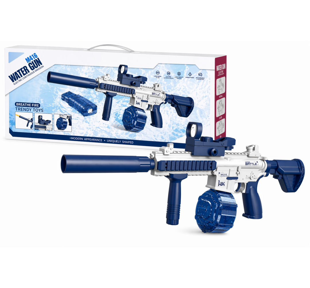 M416 Elektrická vodná pištoľ | dostrel až 10 m, 2 zásobníky, automatické strieľanie