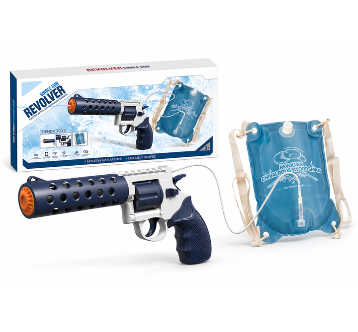 REVOLVER Elektrická vodná pištoľ | 1,2L zásobník, 6–8m dostrel, automatické strieľanie