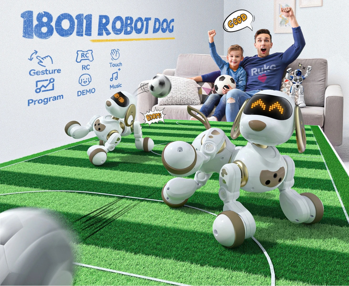 Ruko 18011 Inteligentní robotický pes s LED výrazy a dálkovým ovládáním
