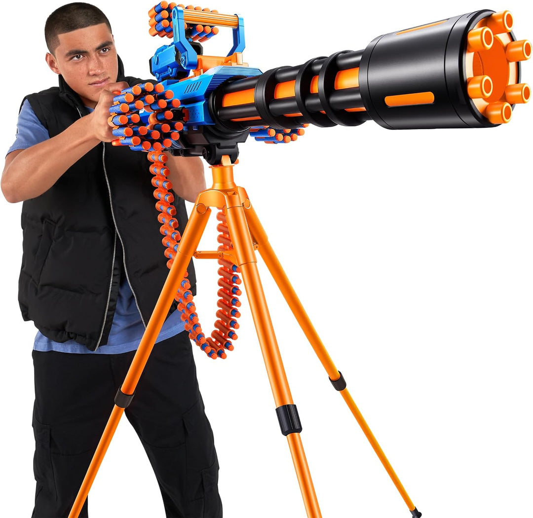 X-Shot Insanity Rage Fire – motorový blaster s pásem na 40 šipek, stativem a 72 pěnovými šipkami