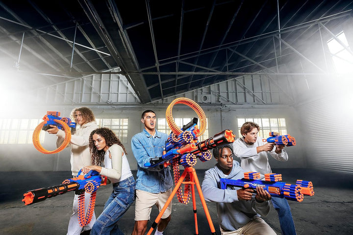 X-Shot Insanity Rage Fire – motorový blaster s pásem na 40 šipek, stativem a 72 pěnovými šipkami