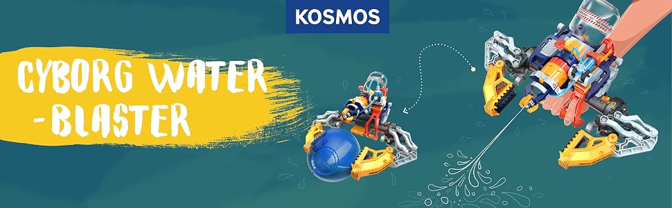KOSMOS Cyborg Water Blaster | Stavebnice robotické ruky s vodní pistolí